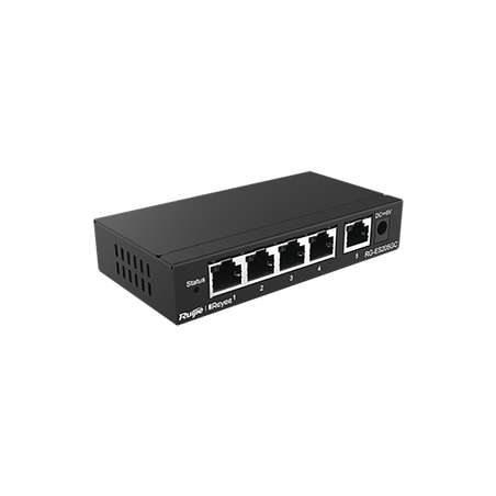 Switch Administrable con 5 puertos Gigabit, gestión gratuita desde la nube