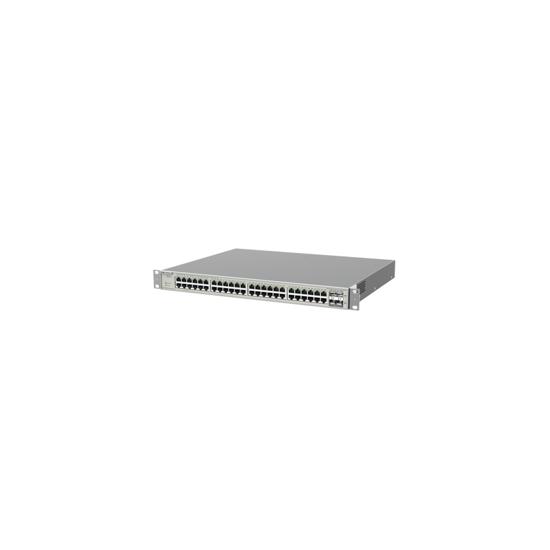 Switch Administrable Capa 3 con 48 puertos Gigabit PoE 802.3af/at + 4 SFP+ para fibra 10Gb, gestión gratuita desde la nube, 740W