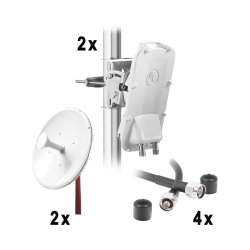Enlace backhaul completo de alta capacidad, incluye: 2x ptp550ce, 2x n