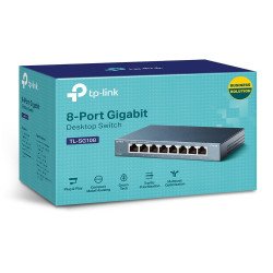 Switch TP-Link 8 puertos RJ45 gigabit de escritorio carcasa metálica auto-negociación auto-mdi/mdix