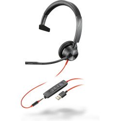 Diadema POLY Blackwire 3315-M Microsoft Teams Certified USB-A + 3.5mm Mono Headset, 207 g