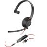 Diadema POLY Blackwire 5210 Monaural USB-A Headset, Wired, Calls/Music, Headset, Black