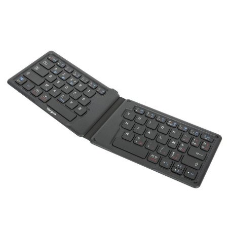 Teclado Targus inalámbrico plegable ergonómico USB, color negro