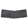 Teclado Targus inalámbrico plegable ergonómico USB, color negro