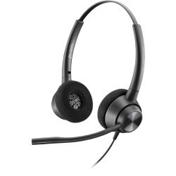 Diadema POLY Auriculares estéreo EncorePro 320 USB-A TAA, Alámbrico, Oficina/Centro de llamadas, 105 g, Negro