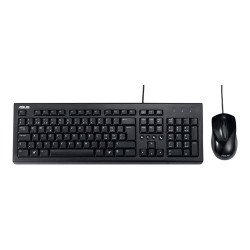 Combo de teclado y mouse U2000 KEYBOARD+MOUSE/BK/SP, USB, QWERTY, español, negro