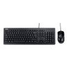 Combo de teclado y mouse U2000 KEYBOARD+MOUSE/BK/SP, USB, QWERTY, español, negro