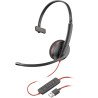 Diadema POLY Auriculares Blackwire 3210 monaural USB-A (paquete), Alámbrico, Oficina/Centro de llamadas, 87 g, Negro