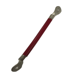 Cable para baterías, 0.2 m, rojo, calibre 2 AWG con terminales de ojo 