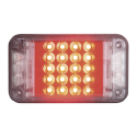 Luz de advertencia de 7x4", color rojo, con luces de trabajo, ideal para ambulancias