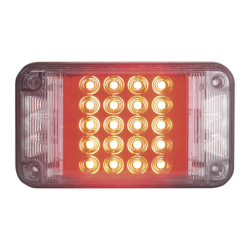 Luz de advertencia de 7x4", color rojo, con luces de trabajo, ideal para ambulancias