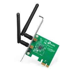 Tarjeta de red PCi express x1 inalámbrica TP-Link Wireless 802.11n/g/b 300mbps 2 anteNAS desmon 2dbi