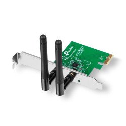 Tarjeta de red PCi express x1 inalámbrica TP-Link Wireless 802.11n/g/b 300mbps 2 anteNAS desmon 2dbi