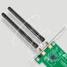 Tarjeta de red PCi express x1 inalámbrica TP-Link Wireless 802.11n/g/b 300mbps 2 anteNAS desmon 2dbi