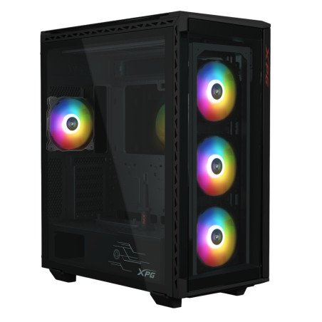 Gabinete xpg battlecruiser mid-t black 4 fan (battlecruiseriist-bkcww)
