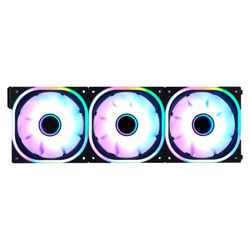 Kit ventiladores modular game factor 3x120mm 58cfm RGB negro fkg500-bk