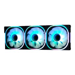 Kit ventiladores modular game factor 3x120mm 58cfm RGB negro fkg500-bk