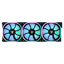 Kit ventiladores modular game factor 3x120mm 58cfm RGB negro fkg500-bk