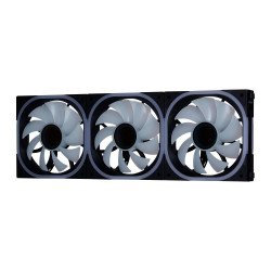 Kit ventiladores modular game factor 3x120mm 58cfm RGB negro fkg500-bk