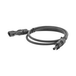 Cable fotovoltaico 1 m, negro, calibre 10 AWG con terminales MC4 en ambos extremos