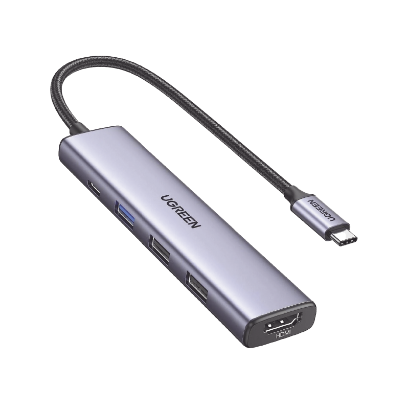 HUB USB-C (Docking Revodok) 5 en 1, 1 USB-A 3.0 (5Gbps), 2 USB-A 2.0 (