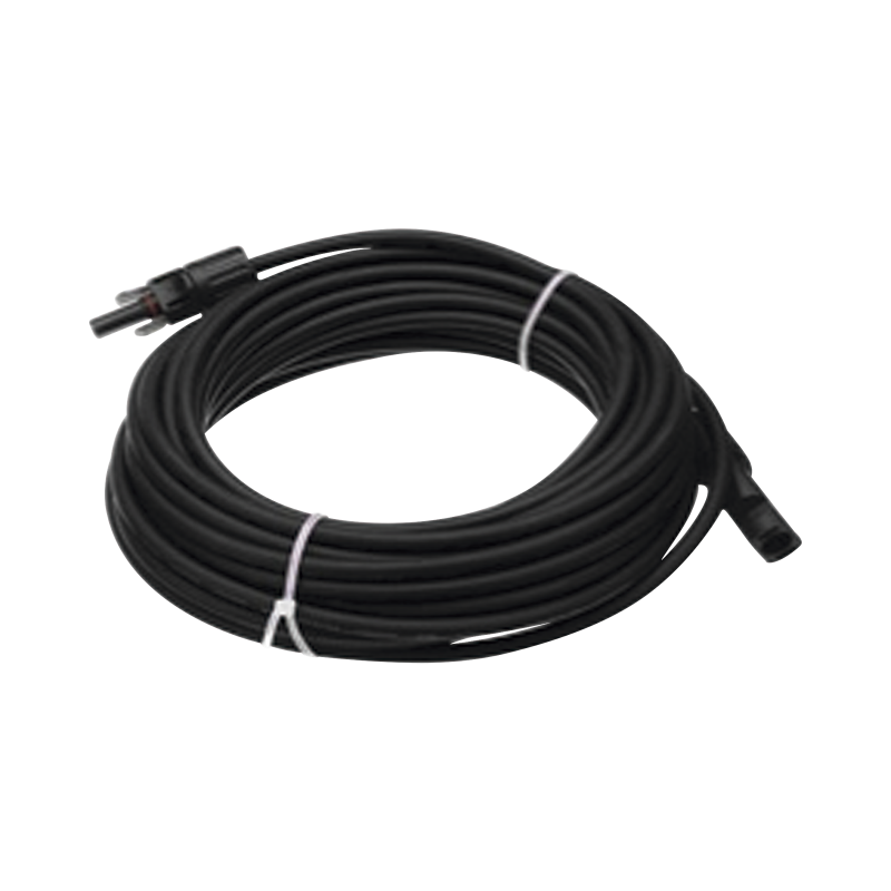 Cable fotovoltaico 50 m, negro, calibre 10 AWG con terminales MC4 en ambos extremos