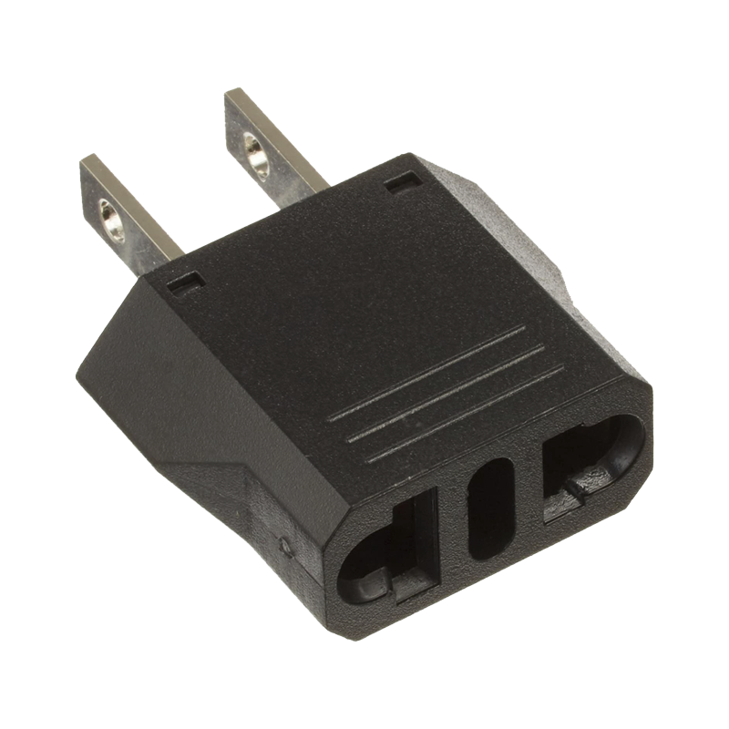 Adaptador de enchufe europea a americano, calidad Premium @ 6 a, 110 - 250 vca