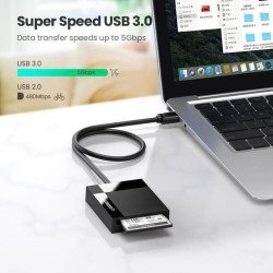 Lector de Tarjetas USB-3.0 Lector SD Compact Flash Card Reader Múltiple 4 en 1 Velocidad hasta 5 Gbps para Tarjetas de Memoria