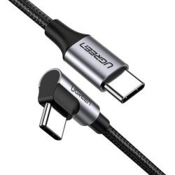 Cable USB-C a USB-C, 1 Metro, Conector con Ángulo Recto de 90°