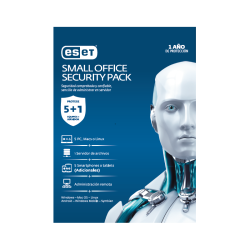 Small office security pack, 5 PCs + 5 Smartphone o tablet + 1 server + consola, 1 año de vigencia