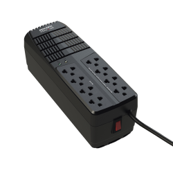 Regulador de Voltaje 1000 VA-500 W, 4 Contactos con AVR, 4 Contactos c