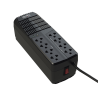 Regulador de Voltaje 1000 VA-500 W, 4 Contactos con AVR, 4 Contactos c