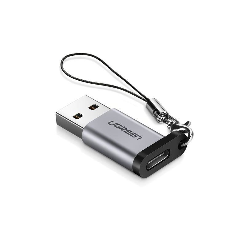 Adaptador USB 3.0 Macho a USB-C 3.1 Tipo C Hembra, Caja de Aluminio, Carga y sincronización de datos, Admite corriente de 3A