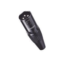 Conector de Audio XLR Tipo Canon Macho, PVC, ABS, Aleación Zinc, Anti