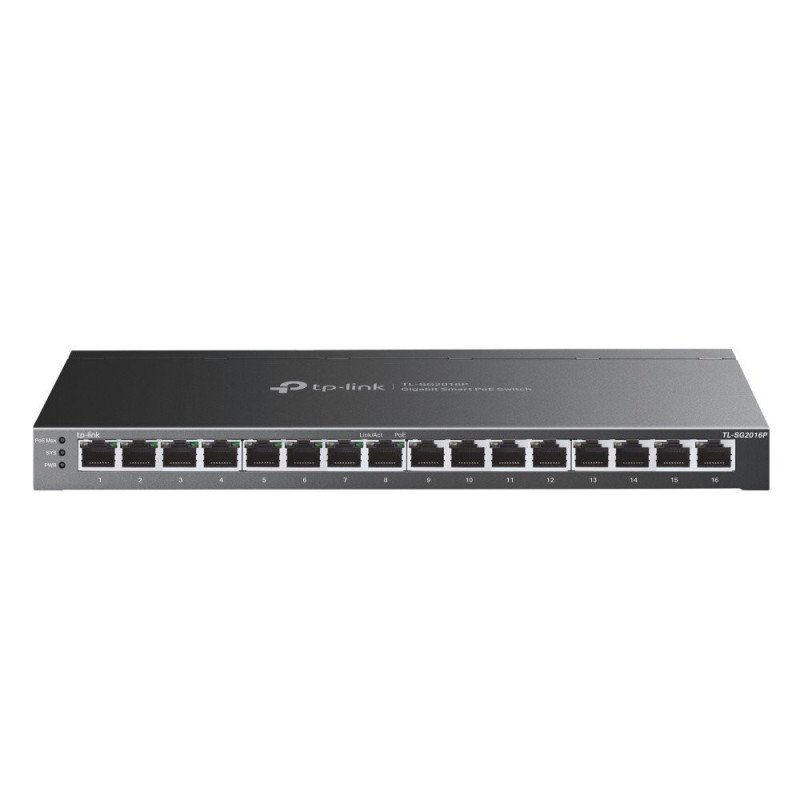 Switch TP-Link JetStream TL-SG2016P, L2/L3/L4, Gigabit Ethernet (10/100/1000), Energía sobre Ethernet (PoE) Switch TP-Link JetStream TL-SG2016P, L2/L3/L4, Gigabit Ethernet (10/100/1000), Energía sobre Ethernet (PoE)