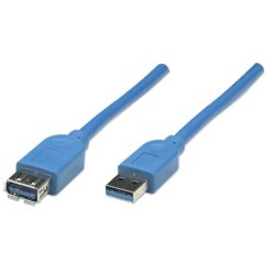 Cable USB 3.0 extensión de 2 m Manhattan azul