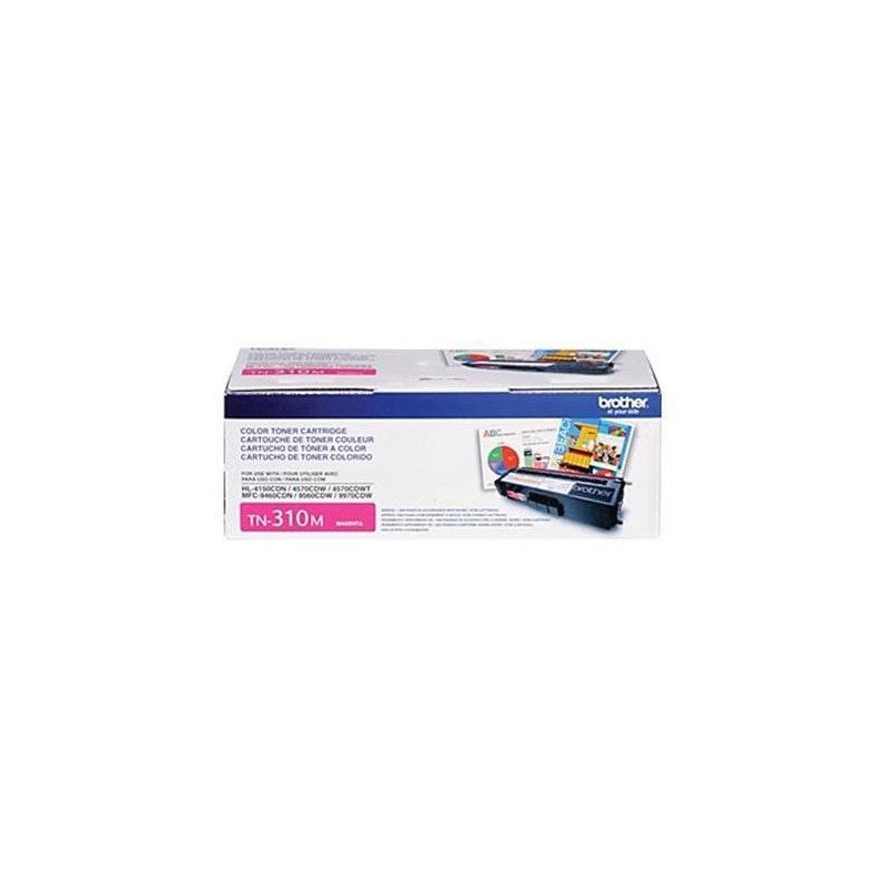 Cartucho tóner Brother TN310M, 1500 páginas, Magenta, Negro Cartucho tóner Brother TN310M, 1500 páginas, Magenta, Negro