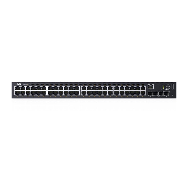 Networking Dell Switch N1548P, 48x RJ45 10/100/1000Base-T PoE/PoE+ ports, 4x SFP+ 10 Gb fiber ports / 5 Año de Garantía Prosuppo Networking Dell Switch N1548P, 48x RJ45 10/100/1000Base-T PoE/PoE+ ports, 4x SFP+ 10 Gb fiber ports / 5 Año de Garantía Prosuppo