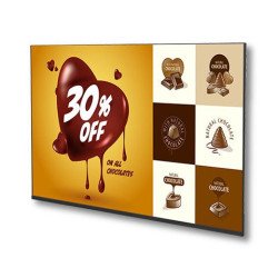 MONITOR PROFESIONAL LED 55", DIGITAL SIGNAGE, 16/7, BIZ TV, 4K, 900:1, 300NITS, HDMIx3, USBx2, ETHERNETx1, WIFI, BOCINASx2 (10W+