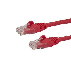 Cable de Red de 15cm Rojo Cat6 UTP Ethernet Gigabit RJ45 sin Enganches - Extremo Secundario: 1 x RJ-45 Network - Male - 10Gbit/s