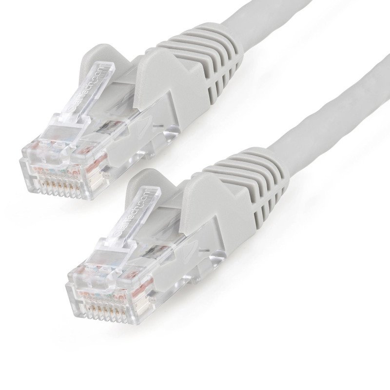 Cable de 15m CAT6 Ethernet - LSZH - Cable de Red RJ45 UTP de 10Gb 650MHz - PoE de 100W - sin Enganche ETL - Gris - 10Gbit/s - Ca