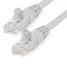Cable de 15m CAT6 Ethernet - LSZH - Cable de Red RJ45 UTP de 10Gb 650MHz - PoE de 100W - sin Enganche ETL - Gris - 10Gbit/s - Ca