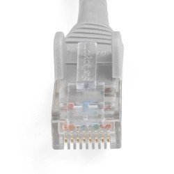 Cable de 15m CAT6 Ethernet - LSZH - Cable de Red RJ45 UTP de 10Gb 650MHz - PoE de 100W - sin Enganche ETL - Gris - 10Gbit/s - Ca