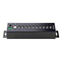 Hub Concentrador USB 2.0 de 10 Puertos - Hub USB Resistente - Protección ESD Nivel 4 - Escritorio, Pared, DIN - 10 Total USB Por