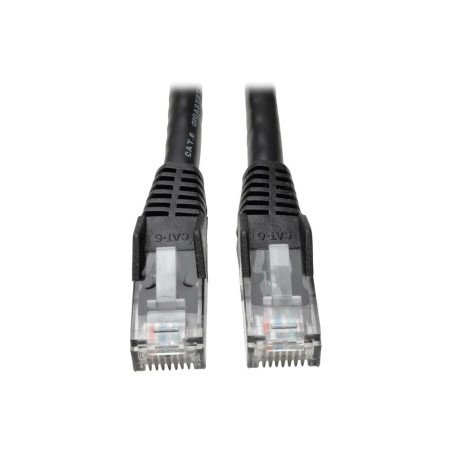 Cable Ethernet (UTP) Moldeado Snagless Cat6 Gigabit (RJ45 M/M), PoE, Negro, 2.13 m [7 pies] - Con los nuevos cables de empalme m