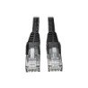 Cable Ethernet (UTP) Moldeado Snagless Cat6 Gigabit (RJ45 M/M), PoE, Negro, 2.13 m [7 pies] - Con los nuevos cables de empalme m
