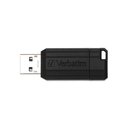 Unidad flash USB PinStripe de 64 GB - Negro