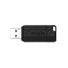 Unidad flash USB PinStripe de 64 GB - Negro