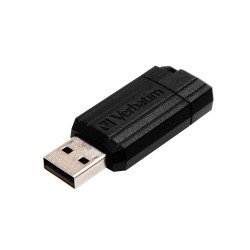 Unidad flash USB PinStripe de 64 GB - Negro