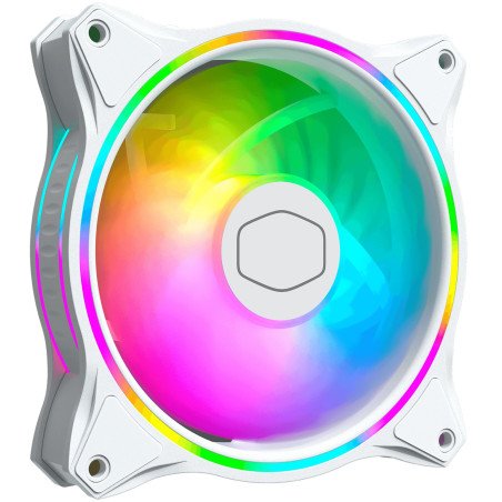 Ventilador Cooler Master masterfan mf120 halo, blanco, LED RGB, gamer